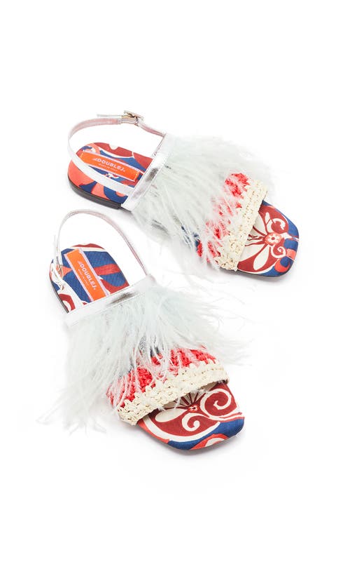 La Doublej Medal Sandal In Moonflower Navy