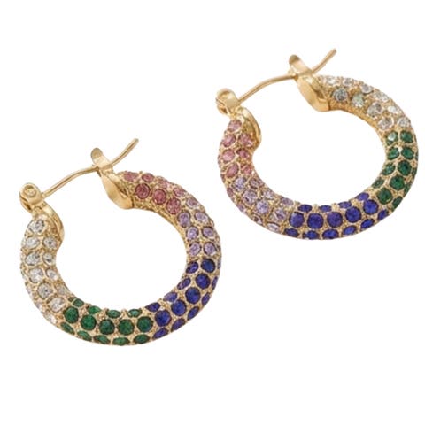 Vivienne Waterproof Rhinestone Statement Hoop