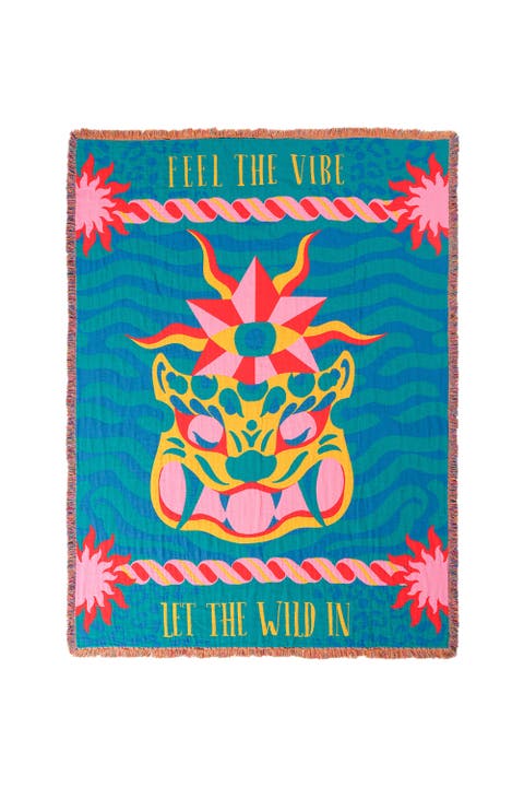 Novelas Fringed Jacquard 100% Cotton Throw Vibe 54X71 In