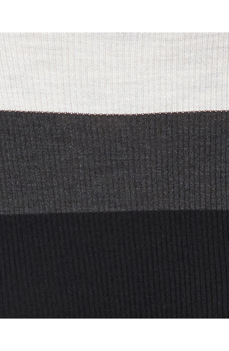 Theory Rib Colorblock Silk T-Shirt, Alternate, color, Black