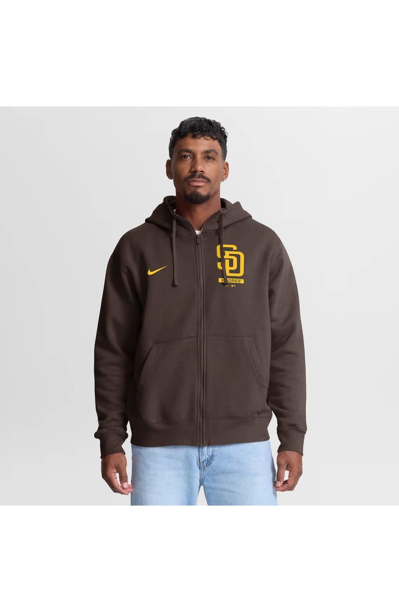 Nike Men's Nike Brown San Diego Padres Primetime Lockup Full-Zip Hoodie, Main, color, Brown