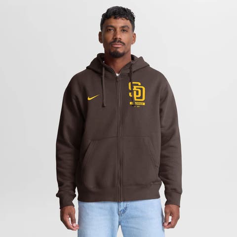Men's Nike Brown San Diego Padres Primetime Lockup Full-Zip Hoodie