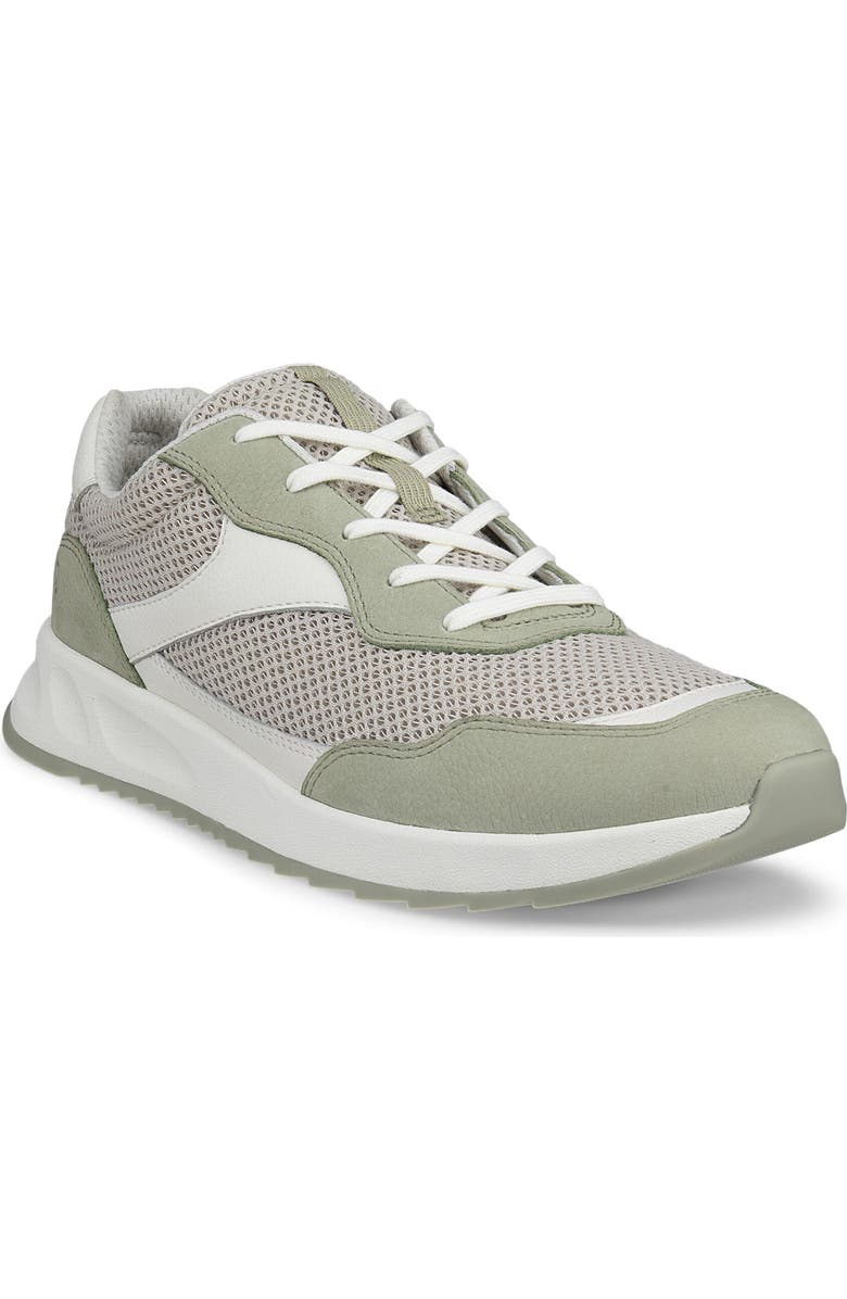 ECCO Mesh Low Top Sneaker, Main, color, Tea/ Gravel/ White