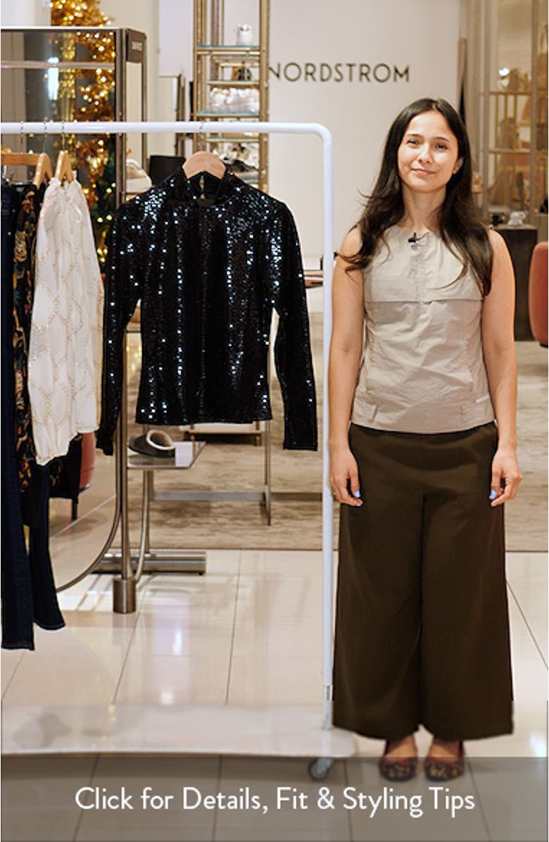 Sequin Turtleneck Top, sales video thumbnail