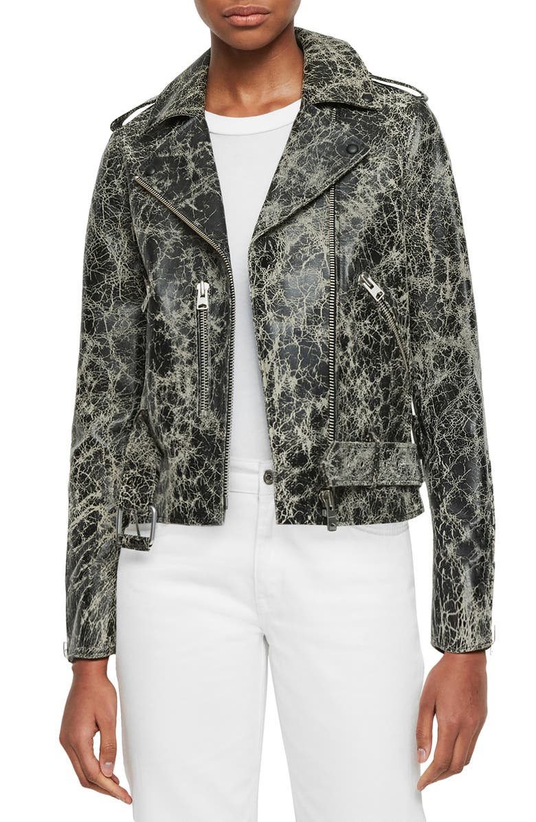 AllSaints Balfern Rift Distressed Leather Moto Jacket, Main, color,
