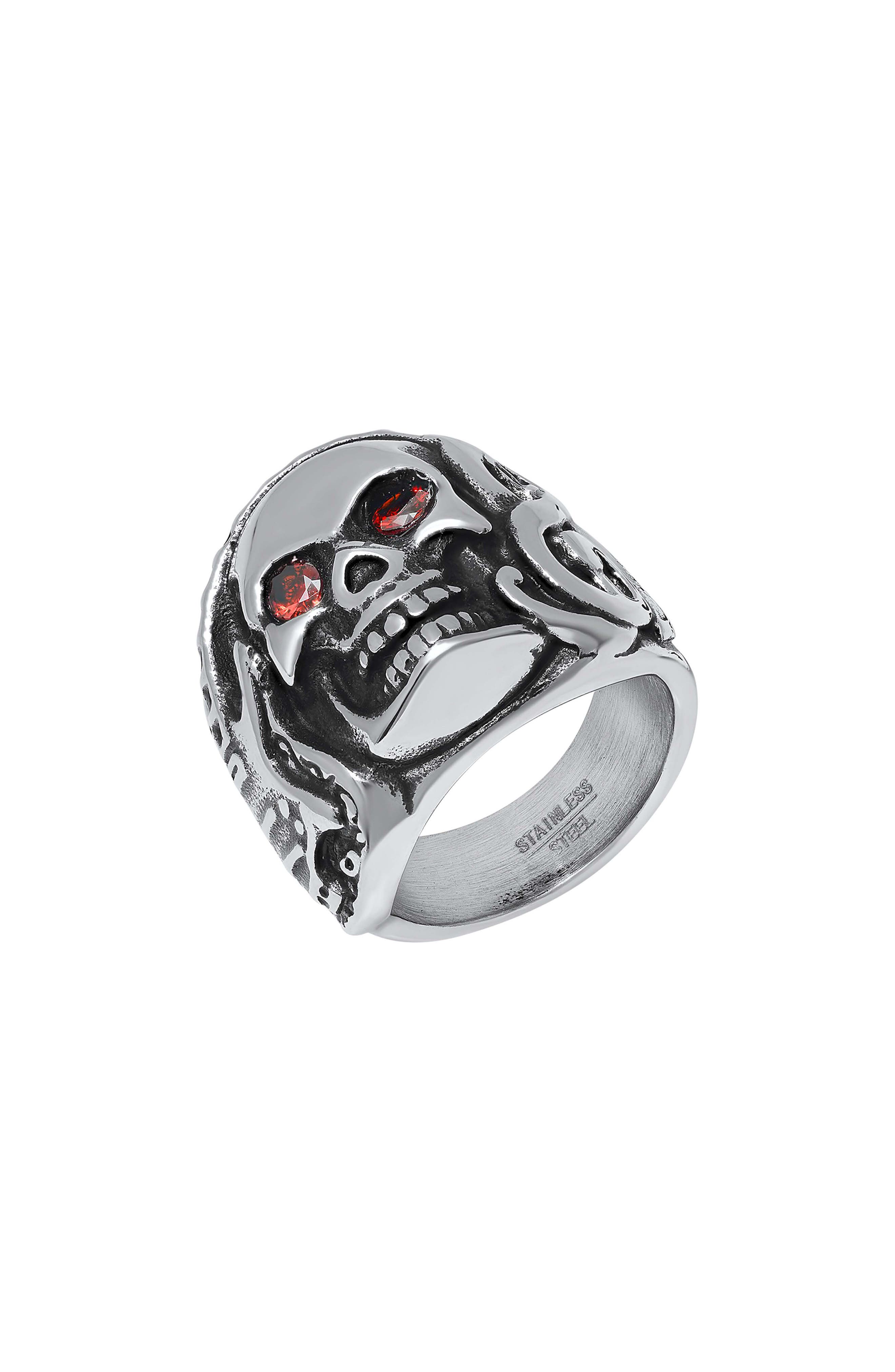 Men's Skull Head Ring