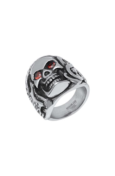 Men's Skull Head Ring