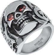 STEELTIME Men's Skull Head Ring
