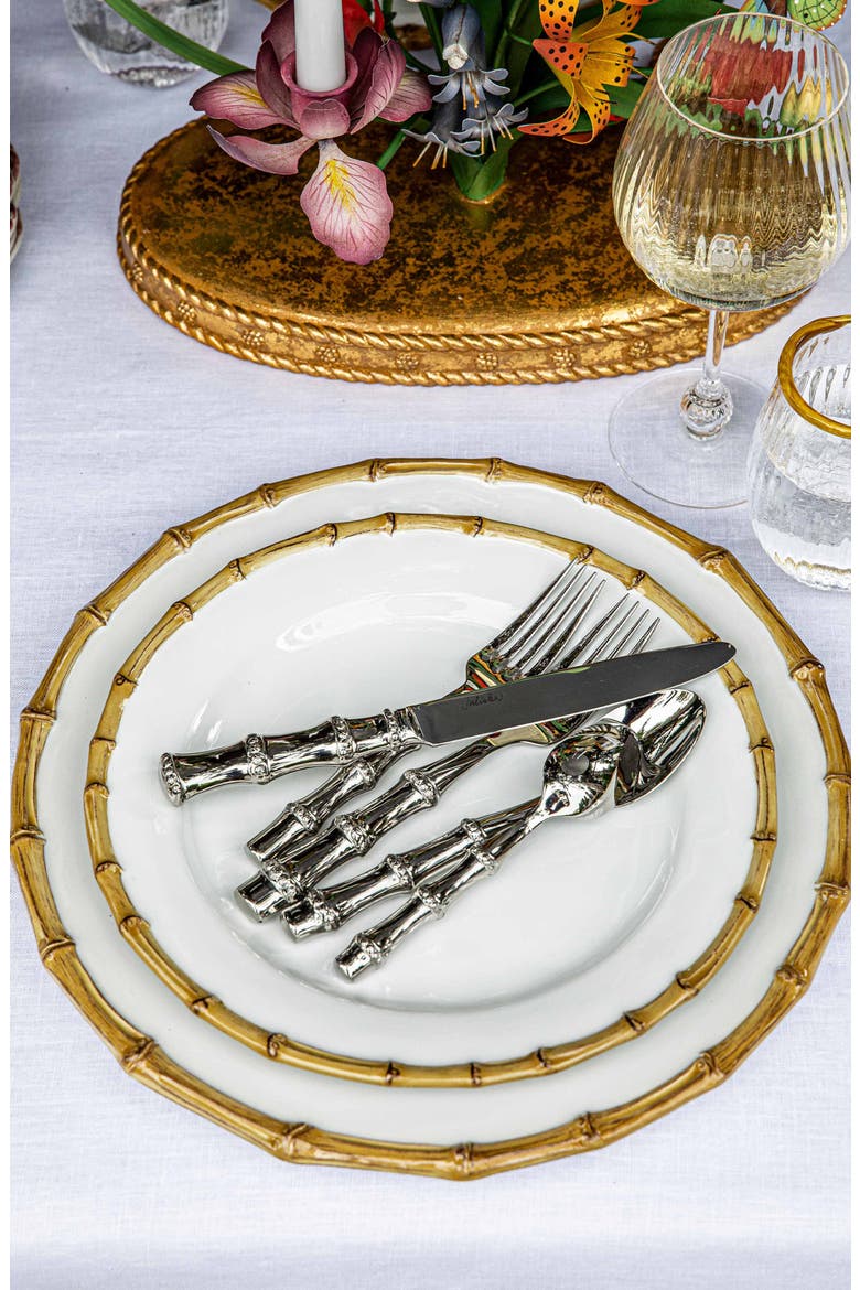 Bamboo 20-Piece Flatware Set, Alternate, color, POLISHED