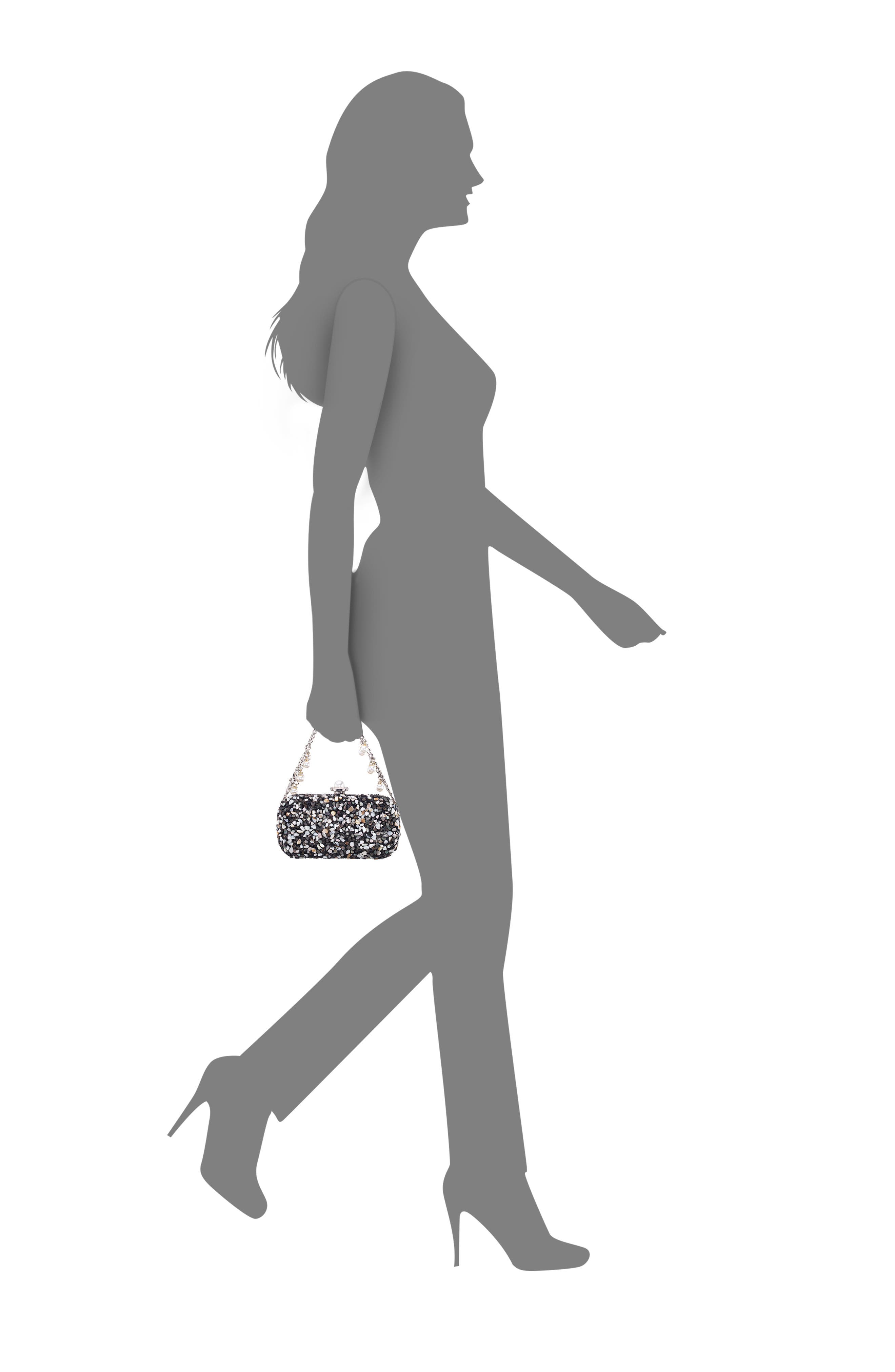 Nina Harmony Embellished Clutch, Alternate, color, Black Multi