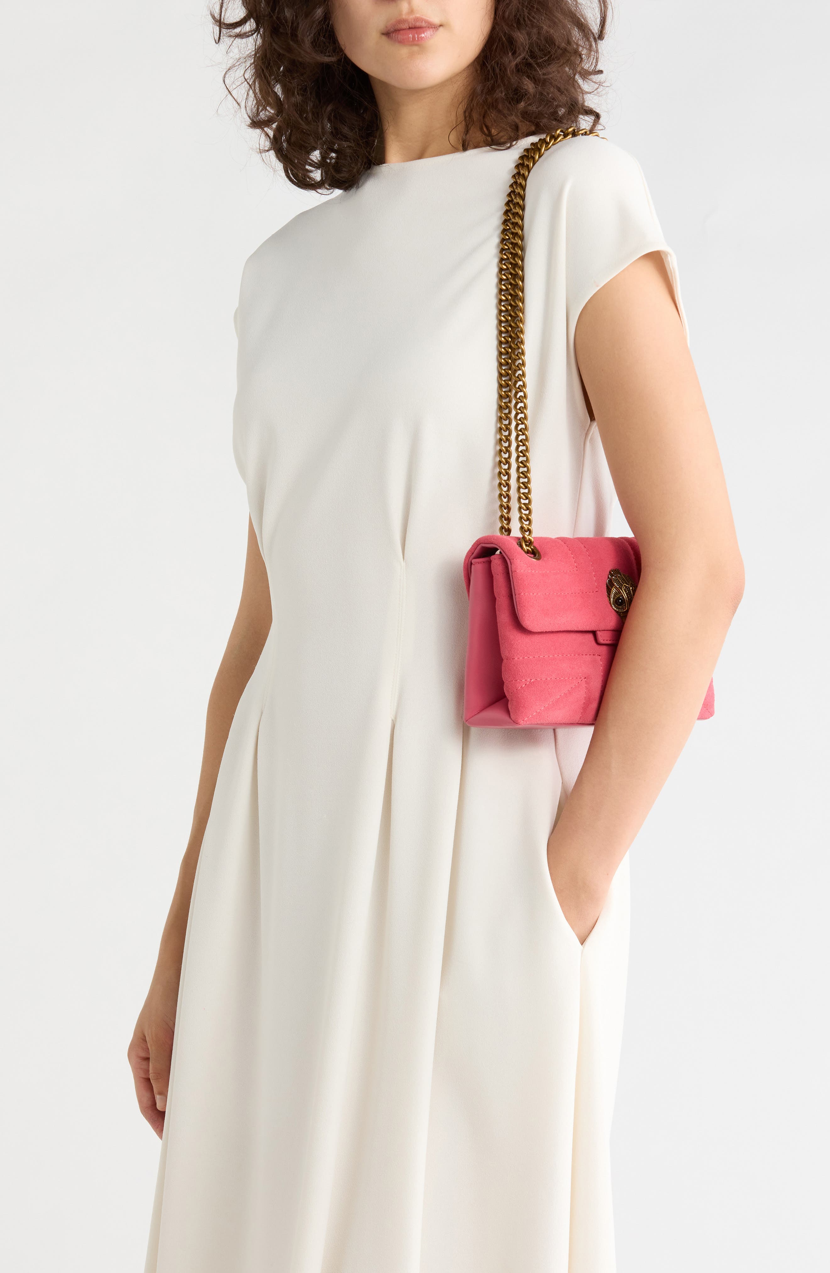 Mini Union Jack Leather Crossbody Bag, Alternate, color, OPEN PINK