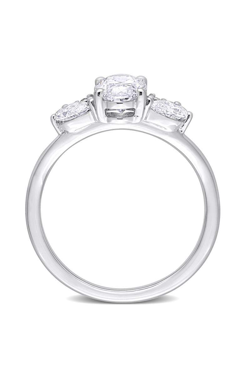 Julianna B. Lab-Grown Diamond Oval Cluster Ring 14k, Alternate, color, White Gold