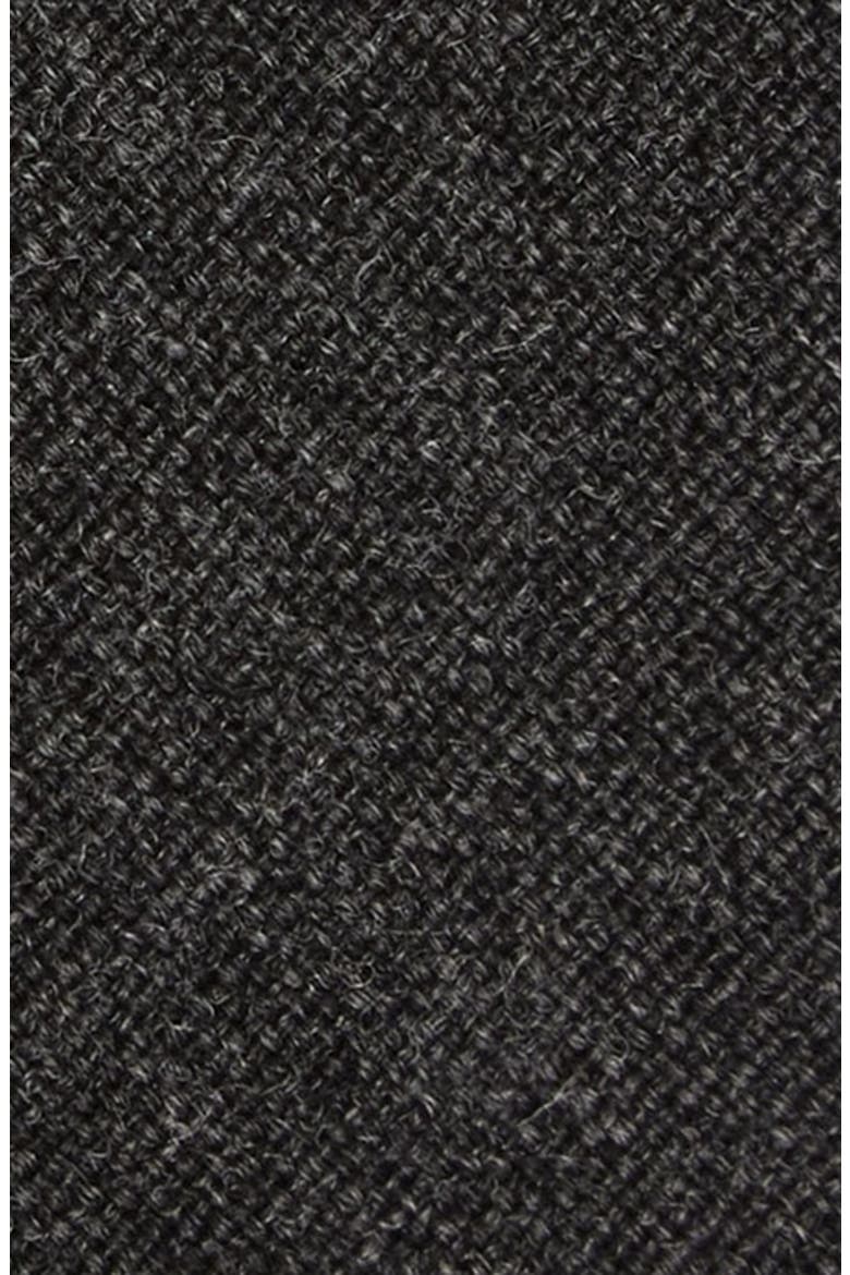 Grosgrain Trim Wool Tie, Alternate, color, DARK GREY