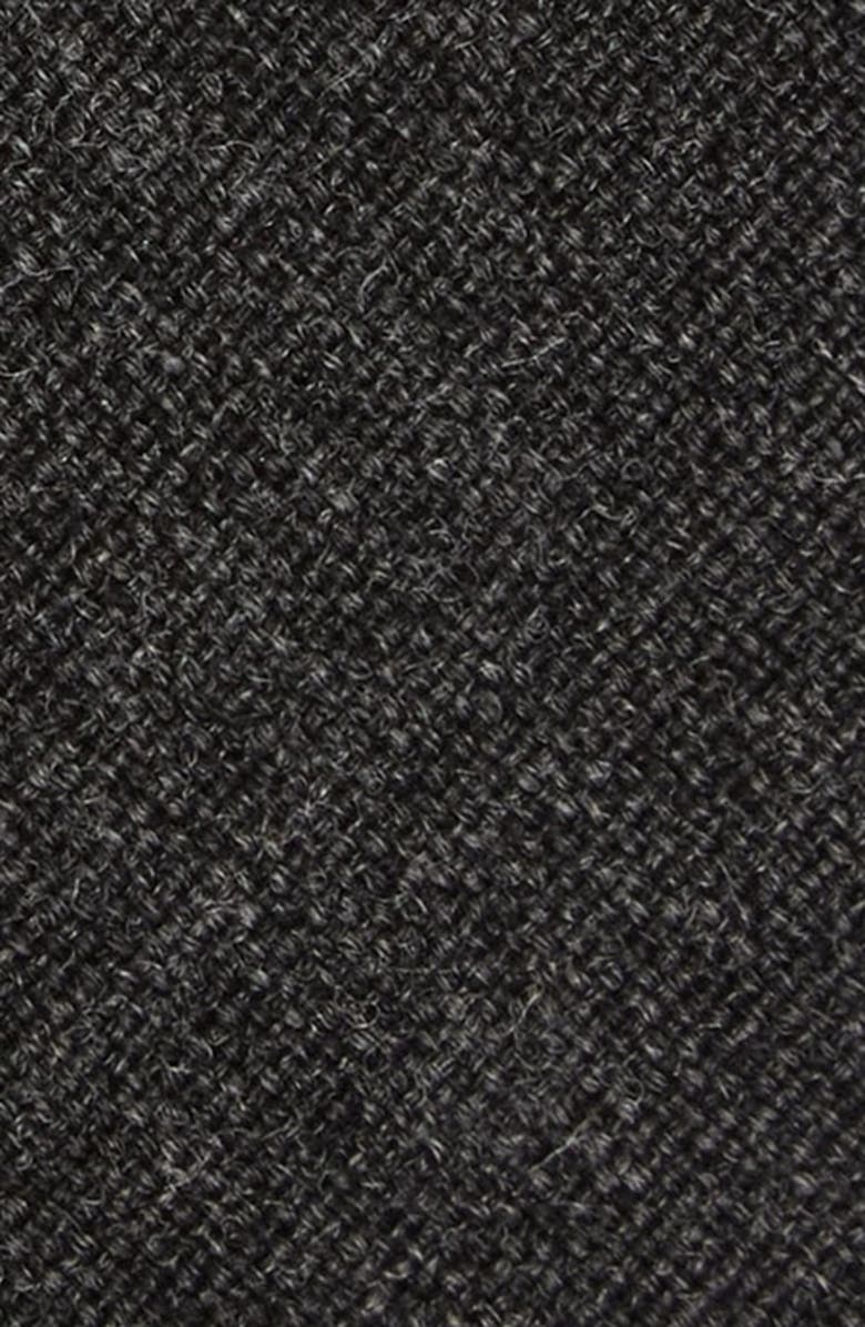 Thom Browne Grosgrain Trim Wool Tie, Alternate, color, Dark Grey