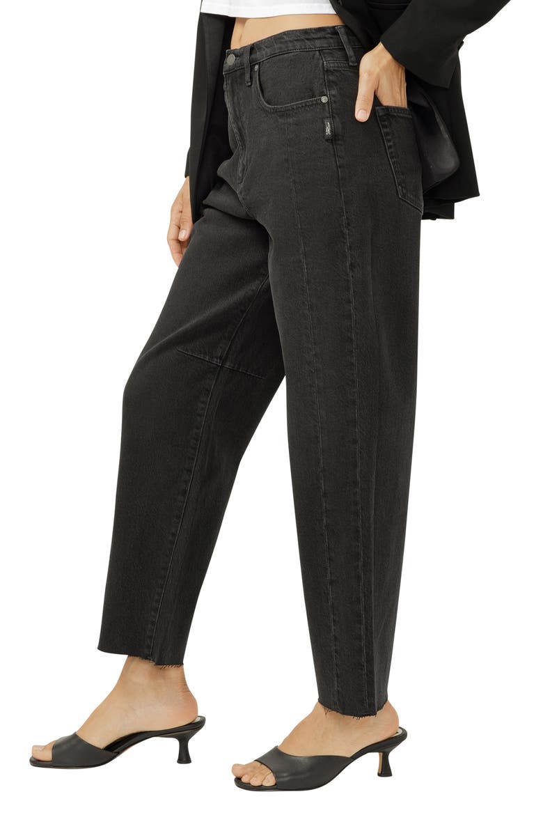 High Waist Slim Barrel Jeans, Alternate, color, MARION
