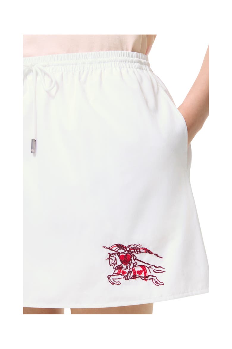 Heart Knight Cotton Mini Skirt, Alternate, color, Optic white