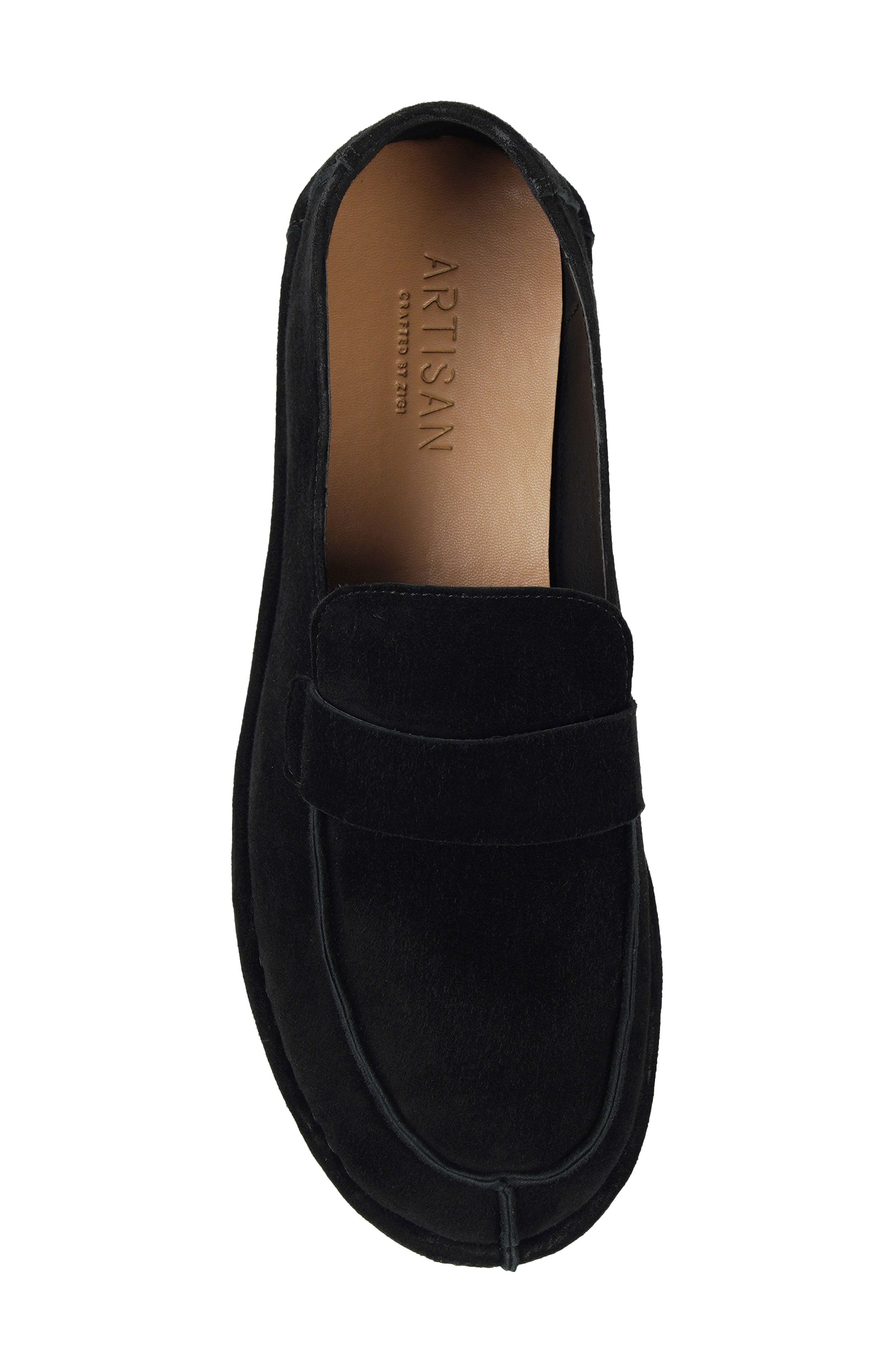 Artisan Crafted By Zigi Phinneas Loafer, Alternate, color, Black Suede