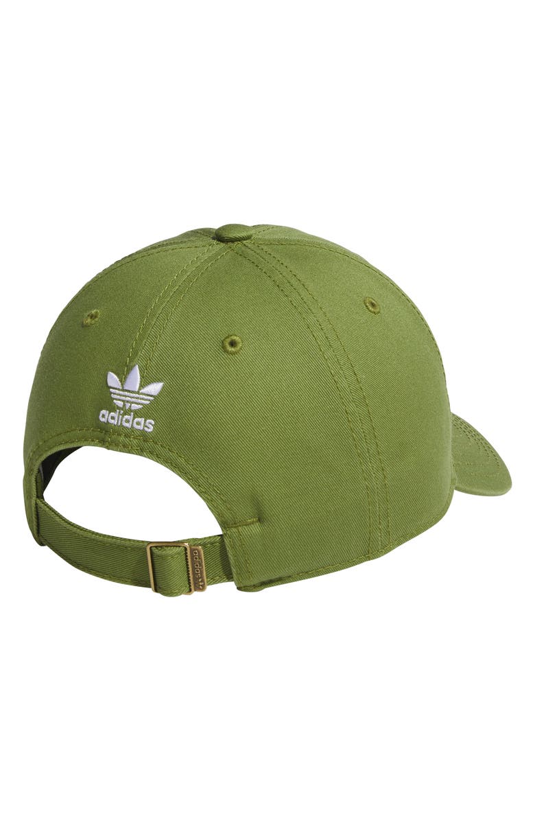adidas Originals Relaxed Cotton Baseball Cap, Alternate, color, Tech Olive/ White