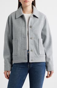 CeCe Jewel Button Flannel Jacket