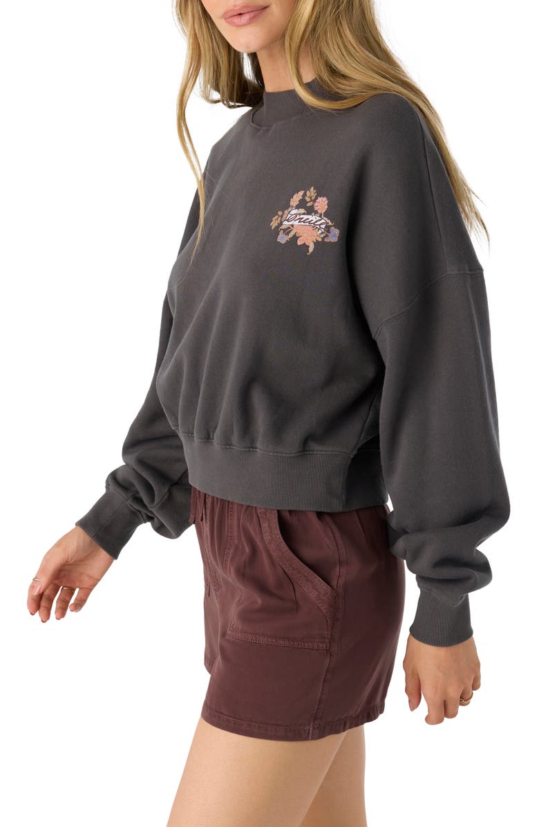 O'Neill Moment Crop Graphic Sweatshirt, Alternate, color, 