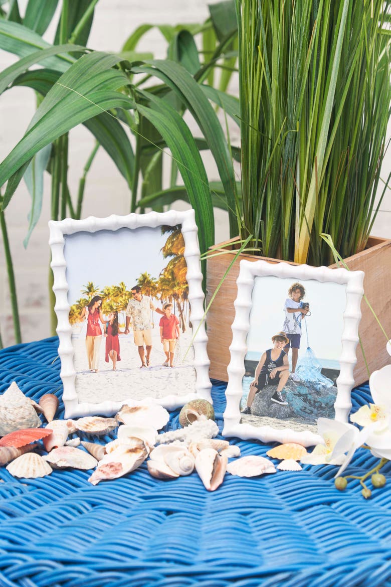 White Tropical 5x6 Photo Picture Frame, Alternate, color, White