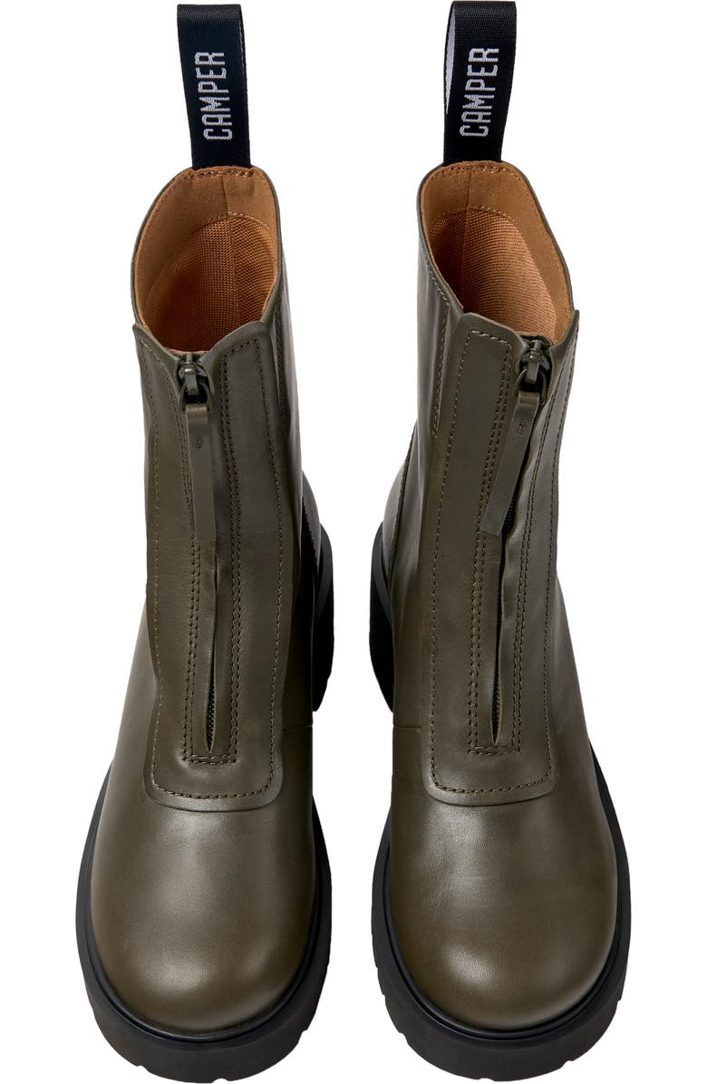 Camper Milah Zip Boot, Alternate, color, Dark Green