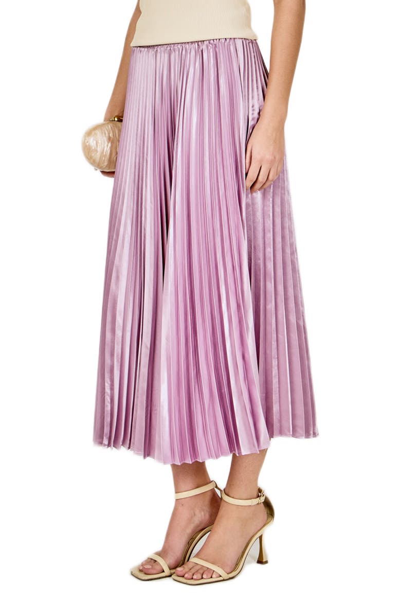 Sunburst Pleated Skirt, Alternate, color, LILAC