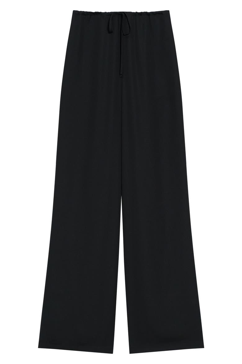 Wide Leg Drawstring Pants, Alternate, color, BLACK
