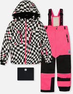 Deux par Deux Teknik Checkered Jacket & Pants Two Piece Snowsuit