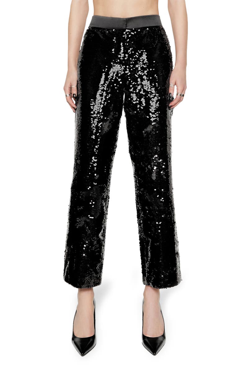 Rebecca Minkoff Jane Sequin Ankle Pants, Main, color, 