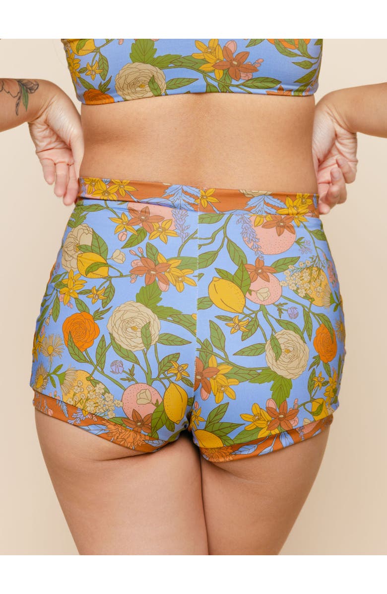 Kitty and Vibe Boyshort Bikini Bottoms, Alternate, color, Aurelia