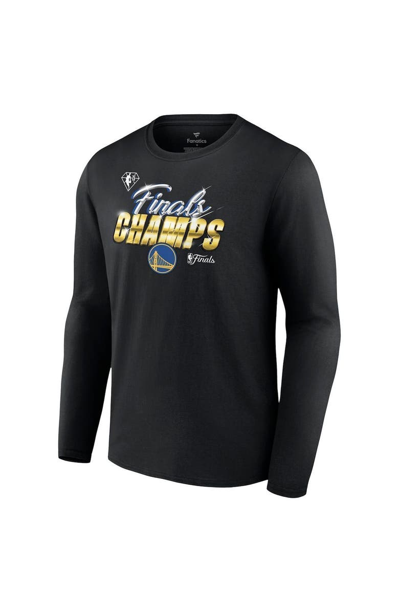 FANATICS Men's Fanatics Branded Black Golden State Warriors 2022 NBA Finals Champions Forward Roster Signature Long Sleeve T-Shirt, Alternate, color, 