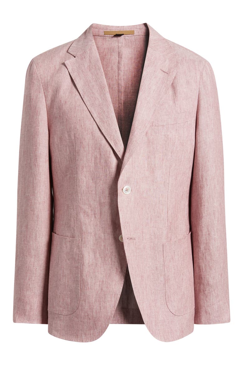 Heston Soft Linen Sport Coat, Alternate, color, DARK PINK