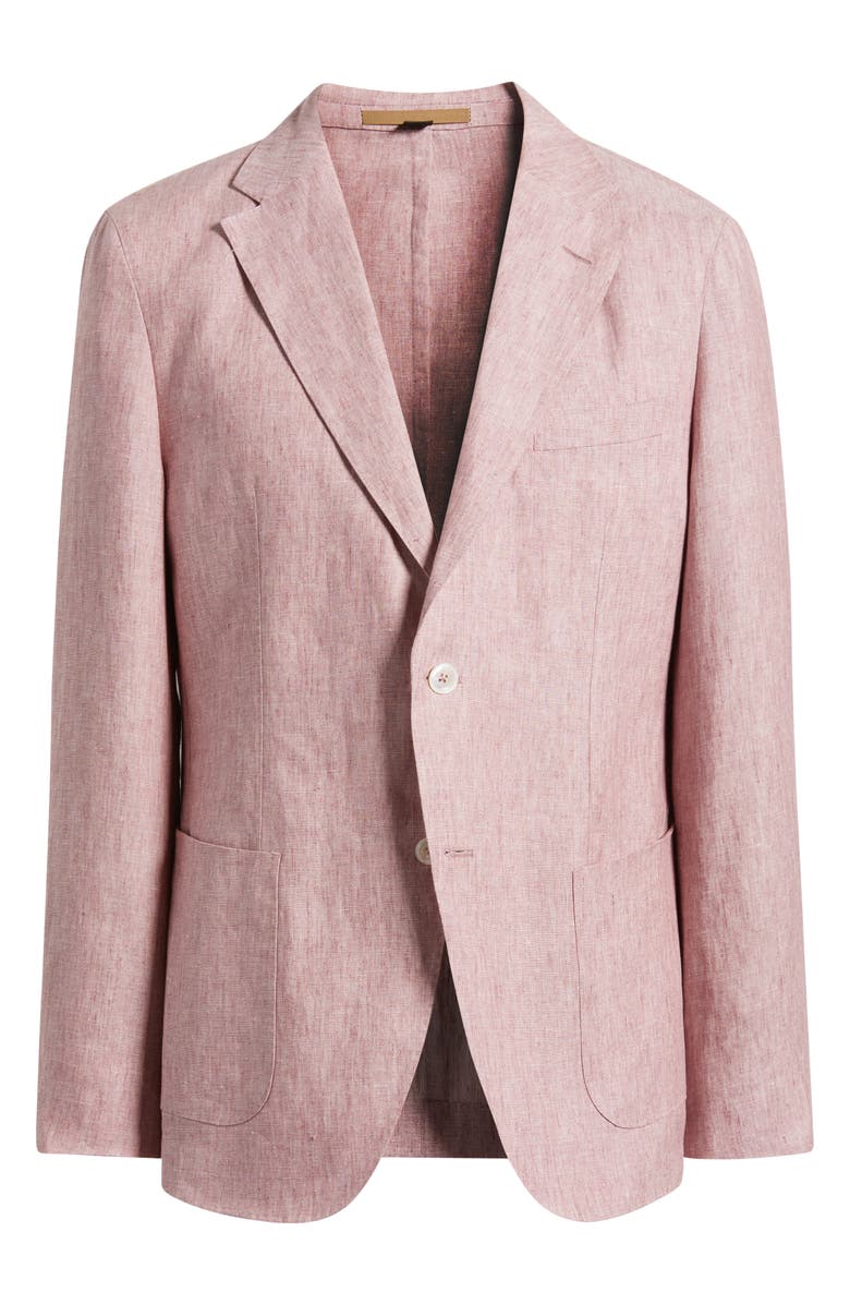 BOSS Heston Soft Linen Sport Coat, Alternate, color, Dark Pink