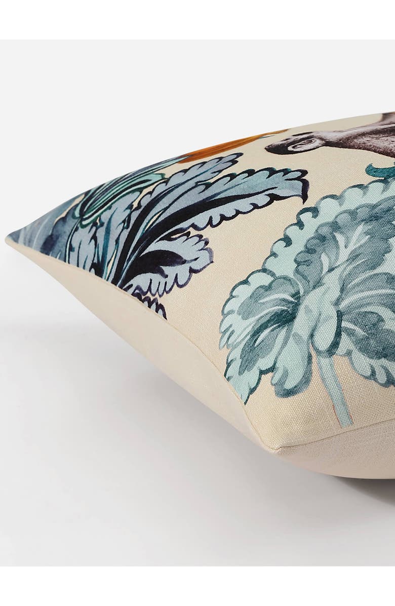 Sunday Citizen Damasc Monkey Throw Pillow, Alternate, color, 