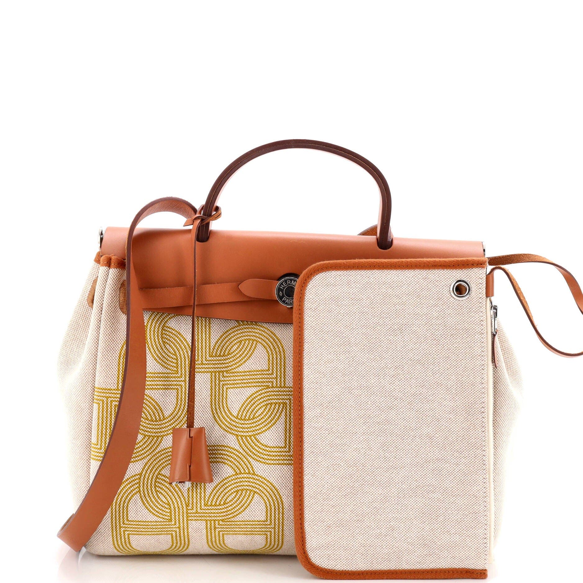 Pre-Owned Hermes Herbag Zip Circuit 24 Vache Hunter and Leather 31, Alternate, color, Gold