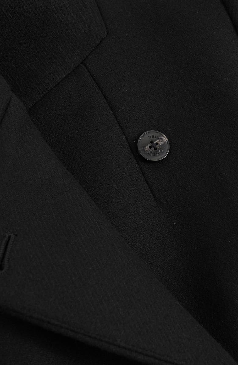 Reiss Max Wool Blend Coat, Alternate, color, Black