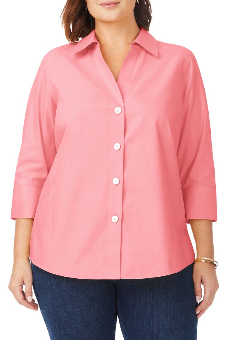 Paityn Non-Iron Button-Up Shirt, Main, color, PINK PEACH