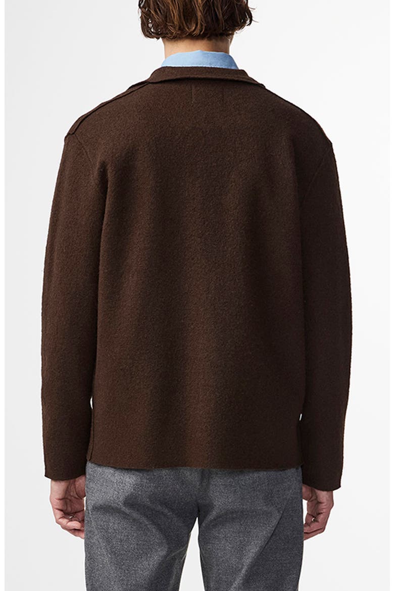 Jonas Boiled Wool Shirt Jacket, Alternate, color, DEMITASSE
