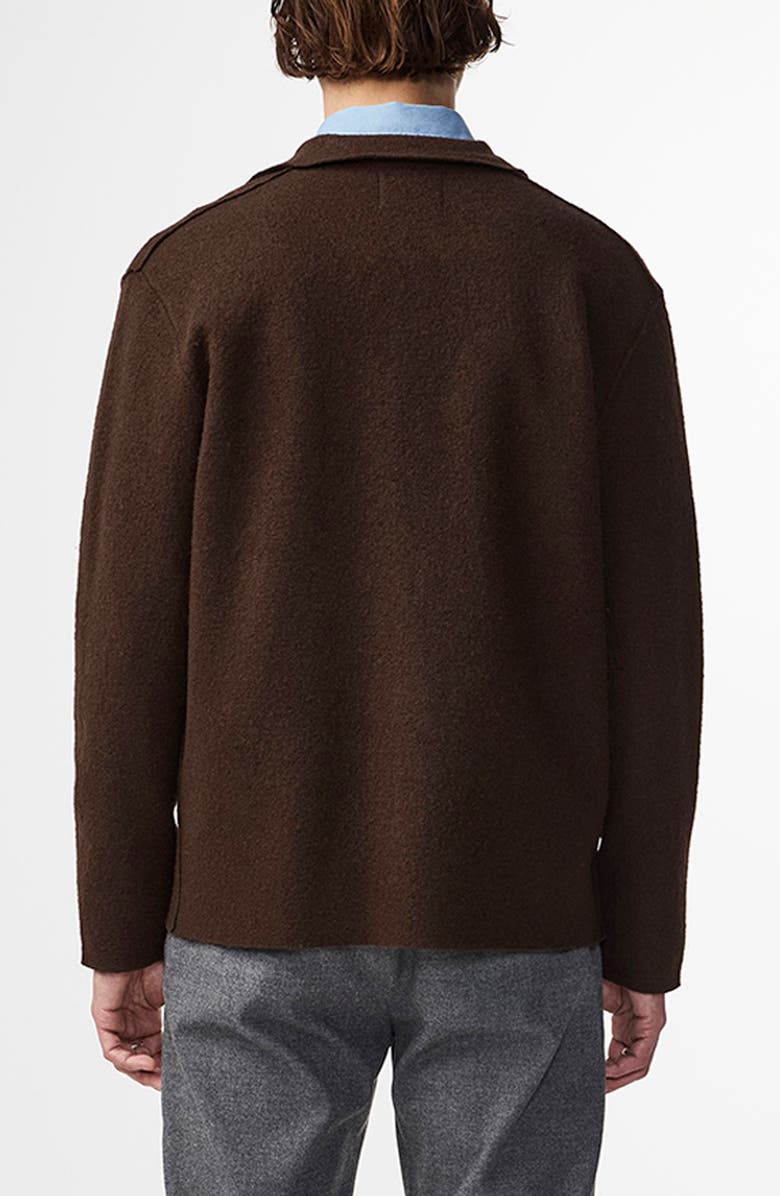 NN07 Jonas Boiled Wool Shirt Jacket, Alternate, color, Demitasse