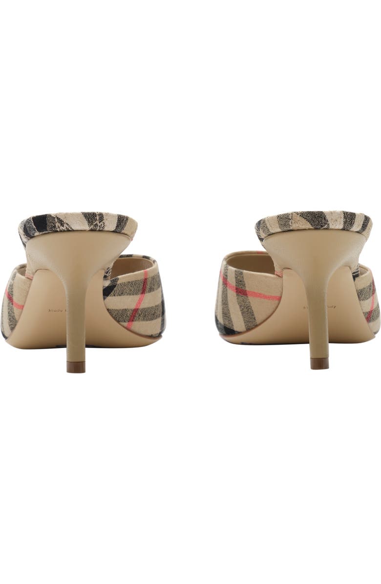Burberry Check Mews Low Sandals, Alternate, color, Sand Beige