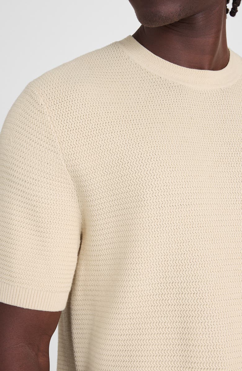 Madewell Zigzag Stitch Sweater Top, Alternate, color, Parchment