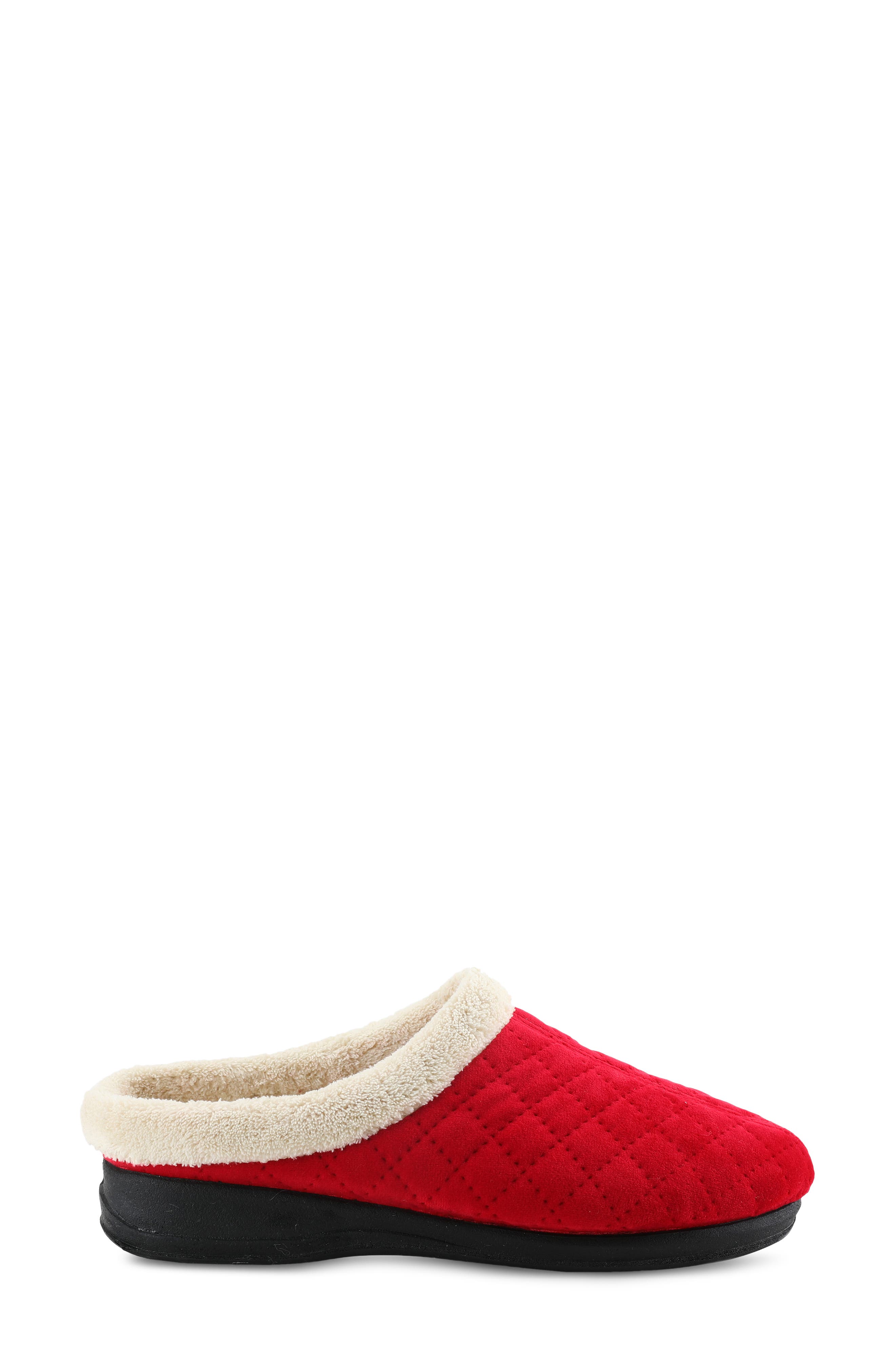 Flexus by Spring Step Sleeper Quilted Slipper, Alternate, color, Red