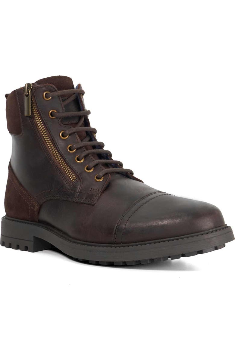 Dune London Cayden Boot, Main, color, Dark Brown