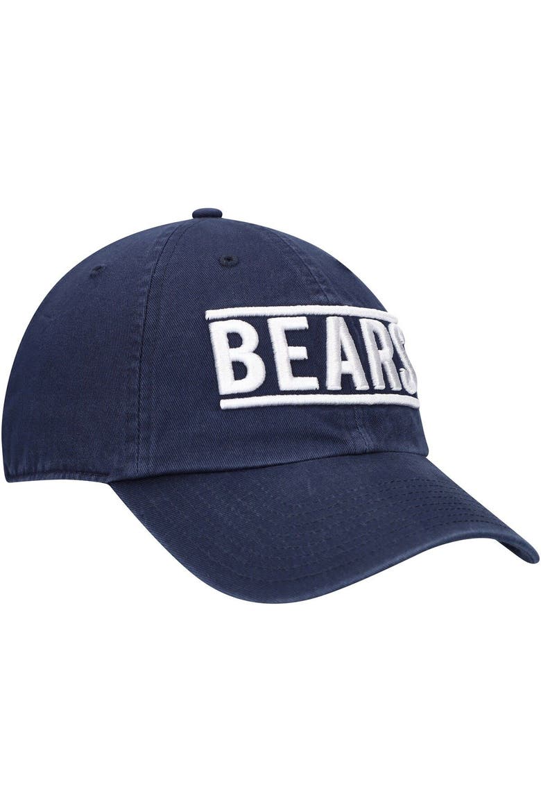 Men's '47 Navy Chicago Bears Clean Up Script Adjustable Hat, Alternate, color, Navy