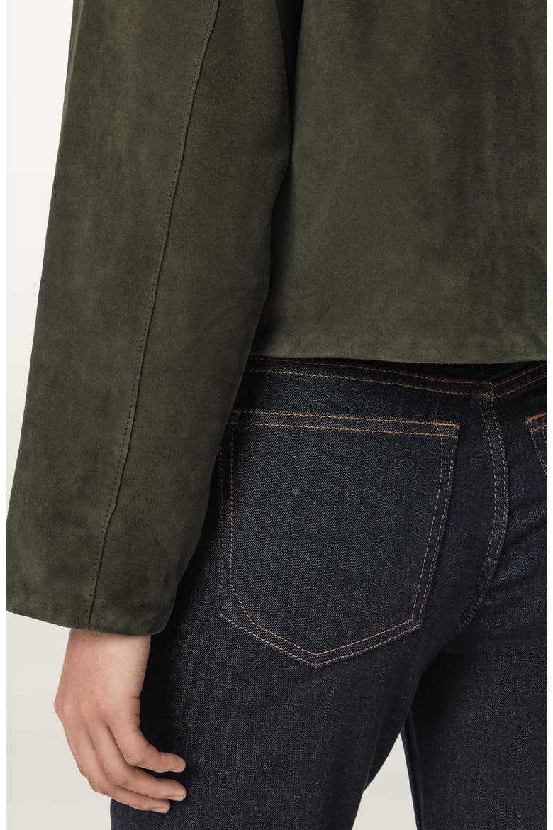 Ryder Suede Jacket, Alternate, color, KHAKI GREEN
