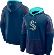 FANATICS Men's Fanatics Deep Sea Blue Seattle Kraken Goaltender Defender Pullover Hoodie