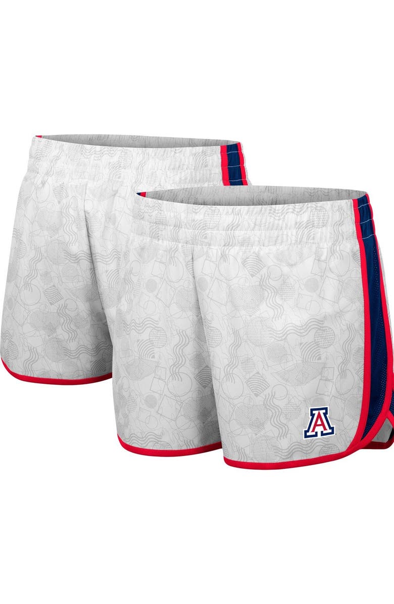 COLOSSEUM Women's Colosseum White Arizona Wildcats The Plastics Geo Print Shorts, Main, color,