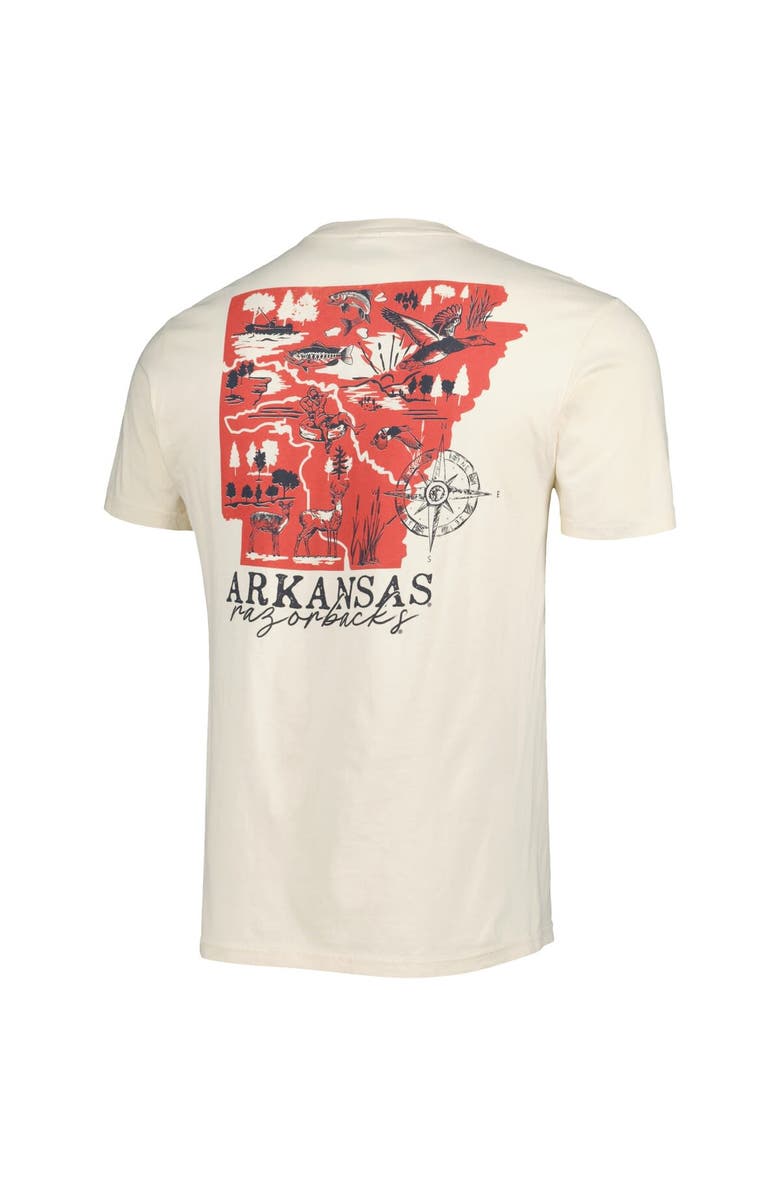 IMAGE ONE Men's Cream Arkansas Razorbacks Hyperlocal T-Shirt, Alternate, color, 