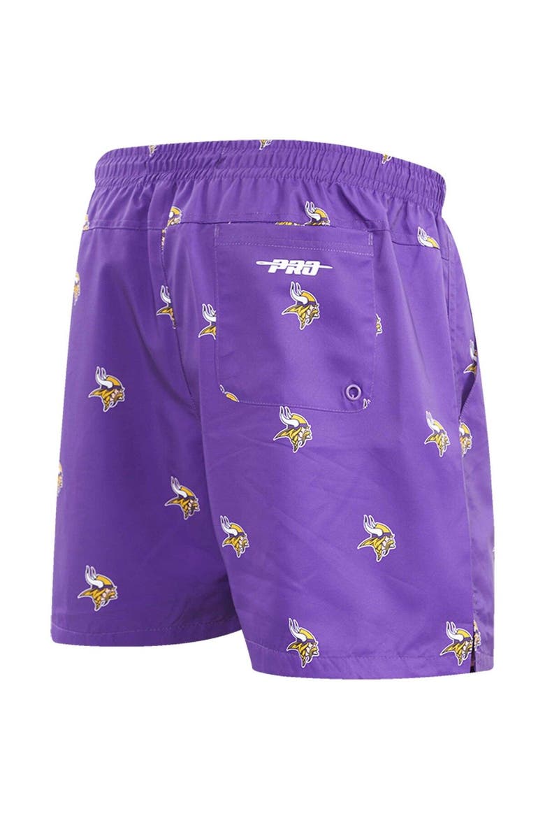 Men's Pro Standard  Purple Minnesota Vikings Allover Print Mini Logo Shorts, Alternate, color, Purple